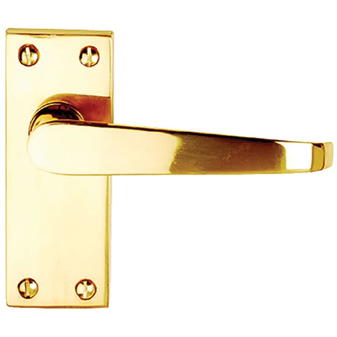 Victorian Latch Door Handles Polished Brass Contract