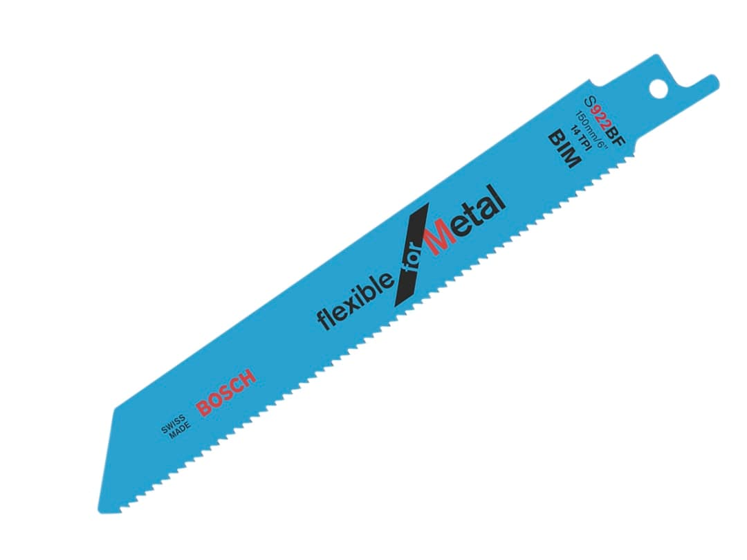 Bosch Powertool Accessories S 922 BF Flexible for Metal Reciprocating Saw Blade 150mm 14 TPI P(Pack 100) 2608656027