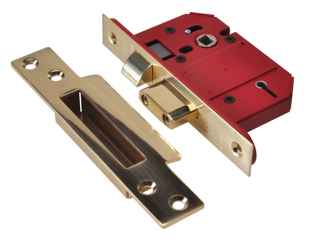 UNION StrongBOLT 2200S BS 5 Lever Mortice Sashlock Satin Brass 68mm Box J2200S-PL-2.5