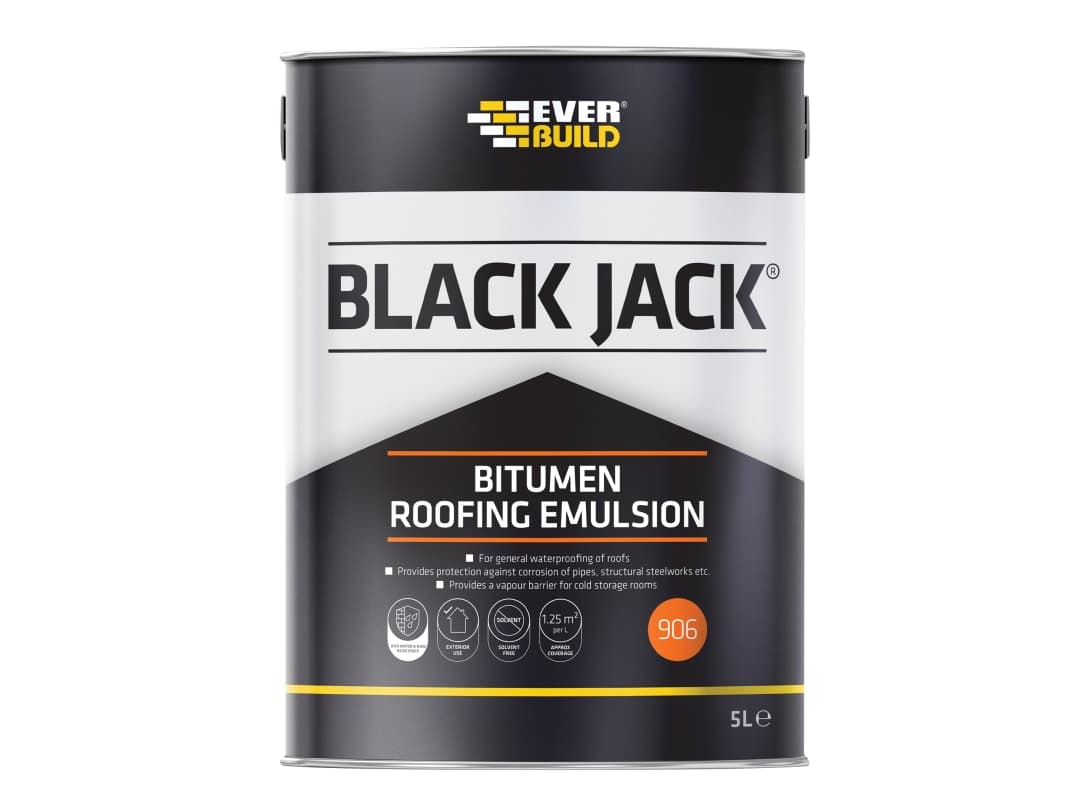 Everbuild Sika Black Jack® 906 Bitumen Roofing Emulsion 5 litre 852666
