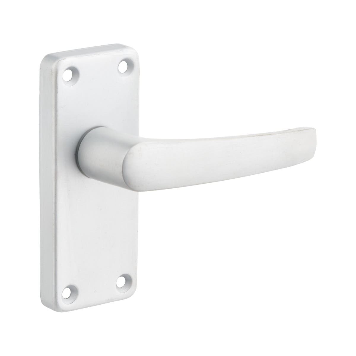 Virgil Straight Door Handle Latch - Satin Aluminium (Pair)