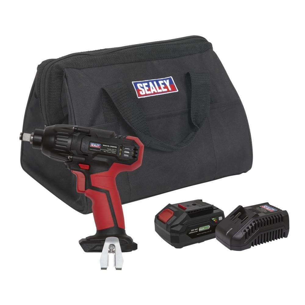 Sealey CP20VIWKIT1 Impact Wrench Kit 1/2inSq Drive 230Nm 20V 4Ah Sv20 Series