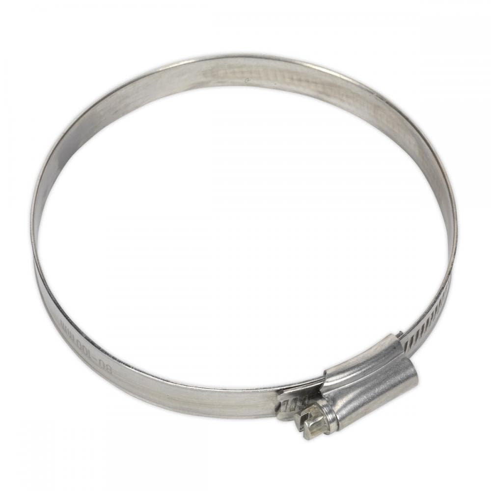 Sealey SHCSS4 Hose Clip Stainless Steel Ø80-100Mm Pack Of 5