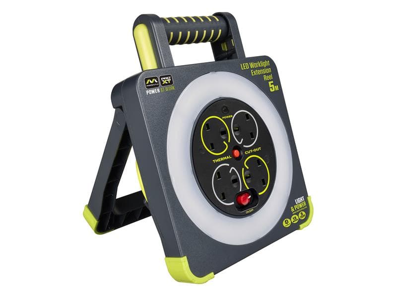 Masterplug WLU05134SL-PX Work Light Cable Reel 240V 13A 4-Socket 5M