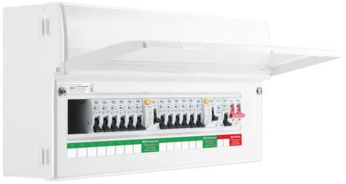 10 Way Unpopulated With 2 X 100A Type A 30Ma Rcd 100A Main Switch CFUD1000010A-01