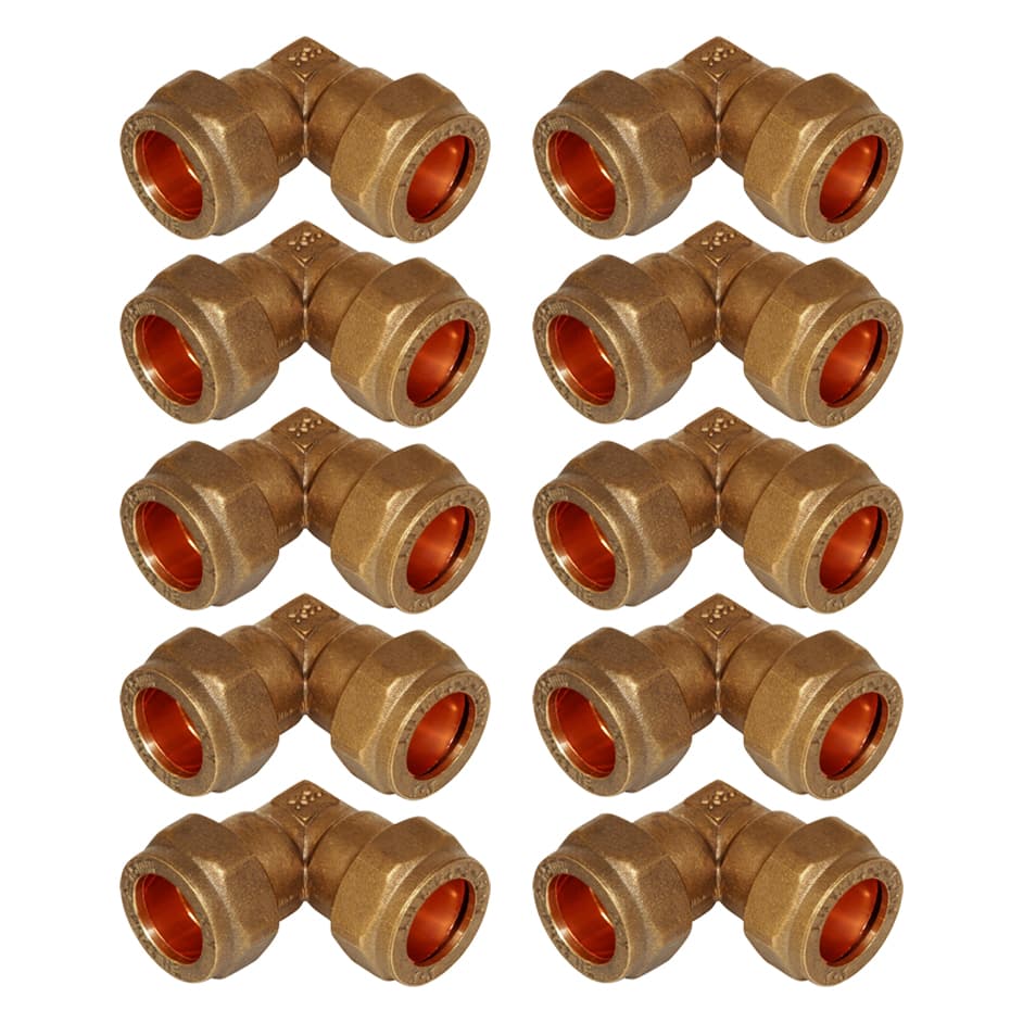 Compression Male Elbow 22mm x 3/4in - Bag of 10
