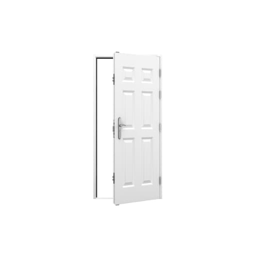 Lathams 6 Panel Steel Door 845 x 2020mm Rh Outward