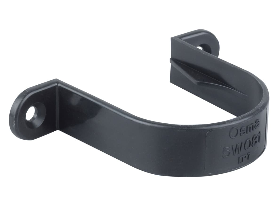 Osma Waste push-fit pipe bracket black 40mm