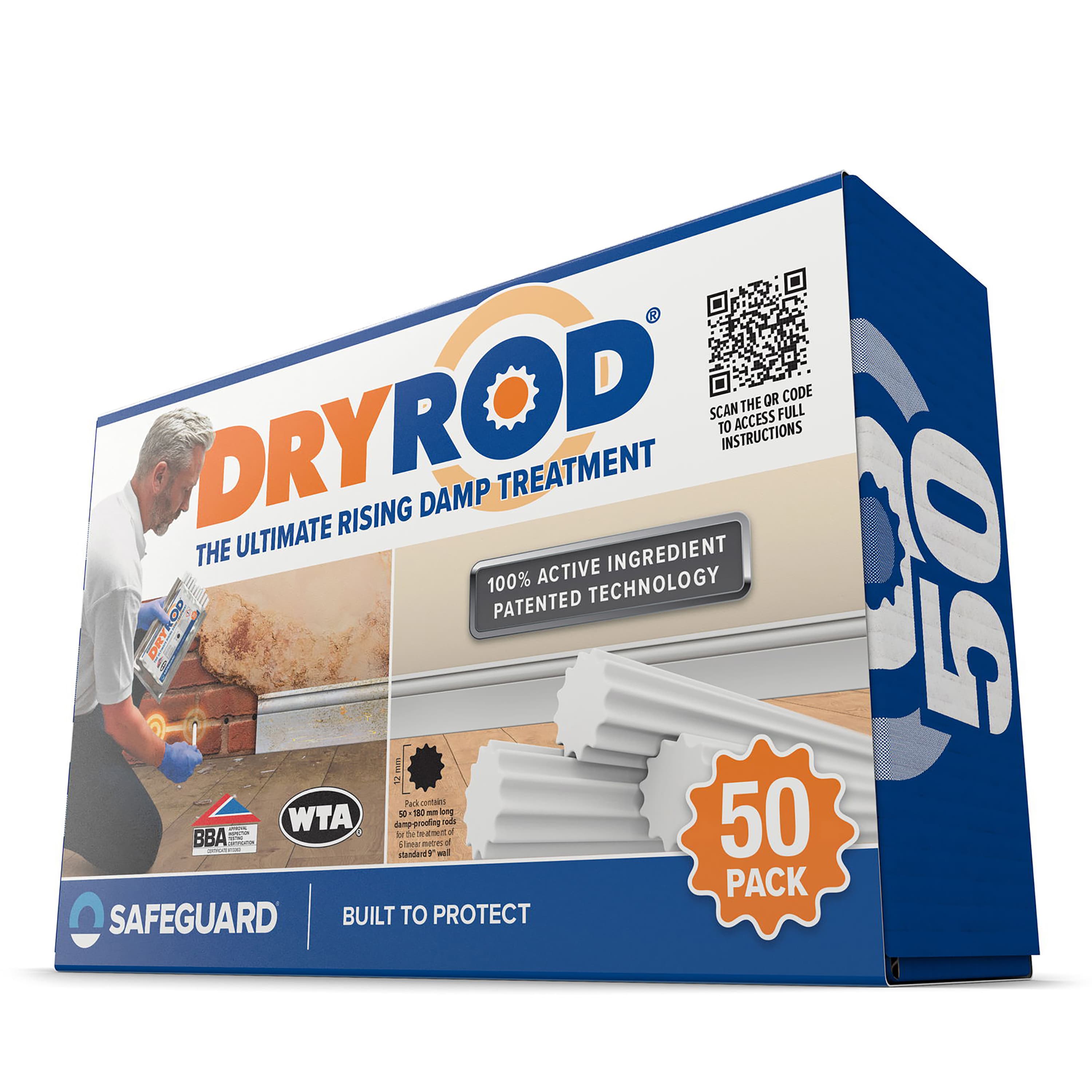 Dryzone Safeguard Dryrod Damp Proofing Rods Pack of 50