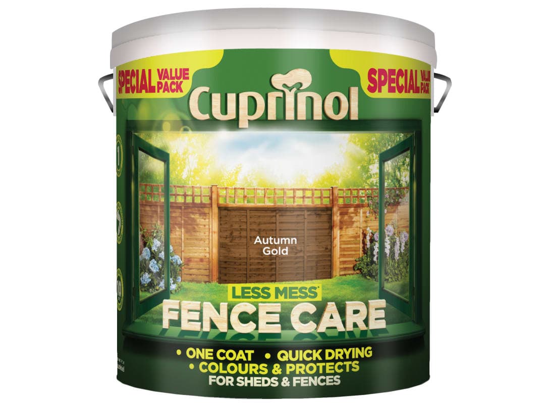 Cuprinol Less Mess Fence Care Autumn Gold 6L 5194067