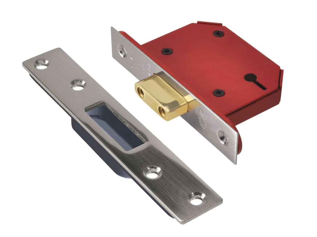 UNION StrongBOLT 2103S 3 Lever Mortice Deadlock Stainless Steel 81mm 3in Visi Y2103S-SS-3.0