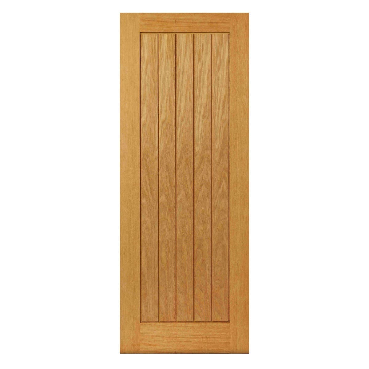 Thames Cottage Style Oak Internal Door Grooved Centre Panel - Varnish Finish - 35 x 1981 x 533mm