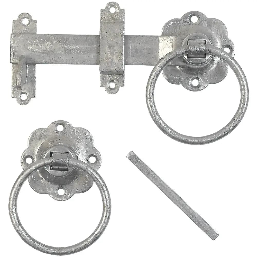 Heavy Ring Gate Latch - 155mm - Galvanised - Hardware Solutions