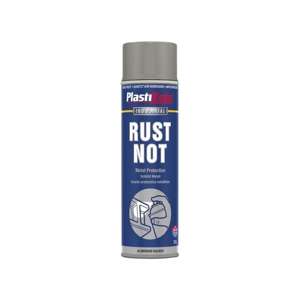 Plastikote 447794 Rust Not Spray Matt Aluminium 500Ml