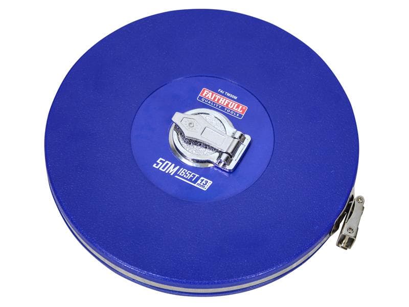 Faithfull Rounded Long Tape 50M/165Ft (Width 13Mm)