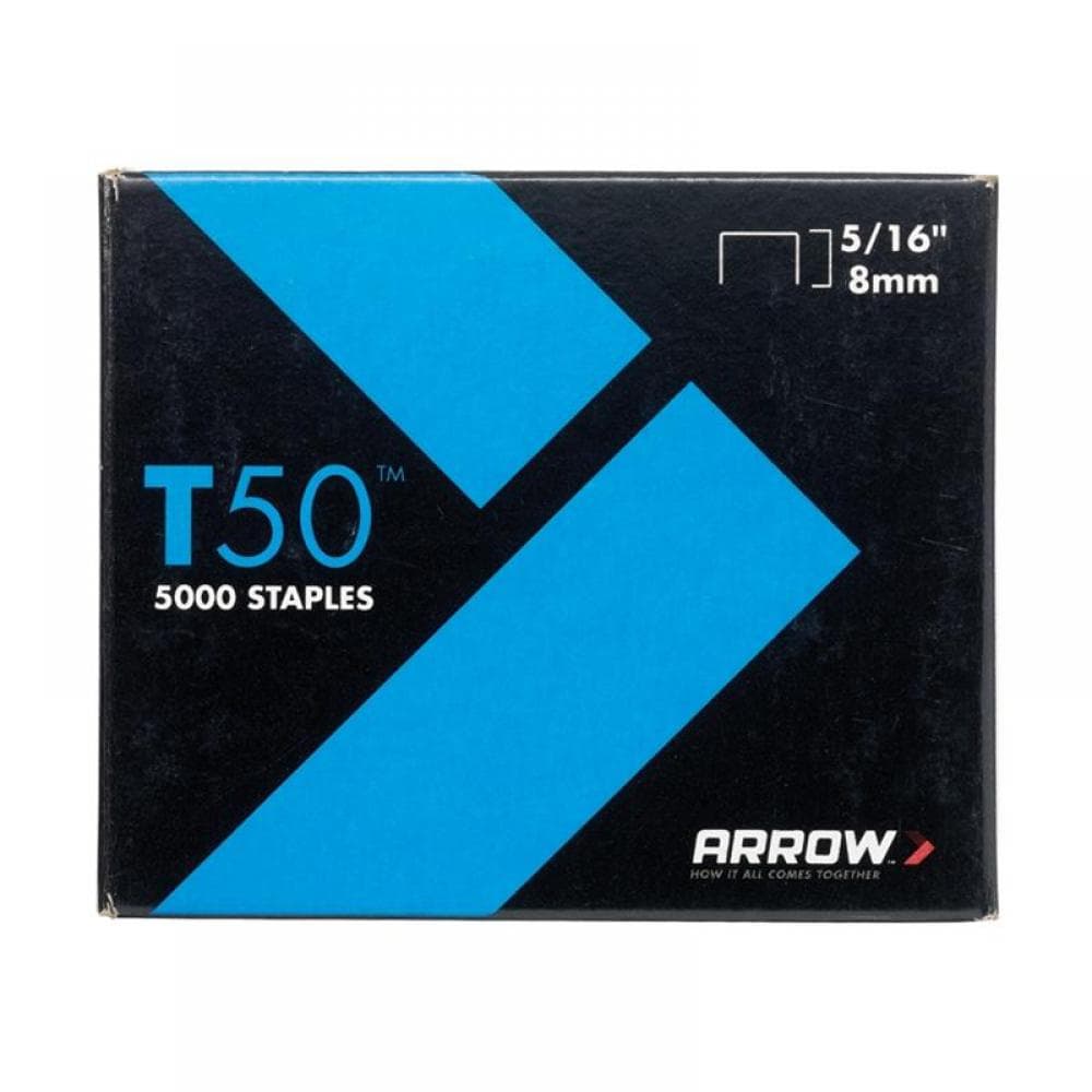 Arrow A505 T50 Staples 8Mm (5/16In) (Pack 5000 4 X 1250)
