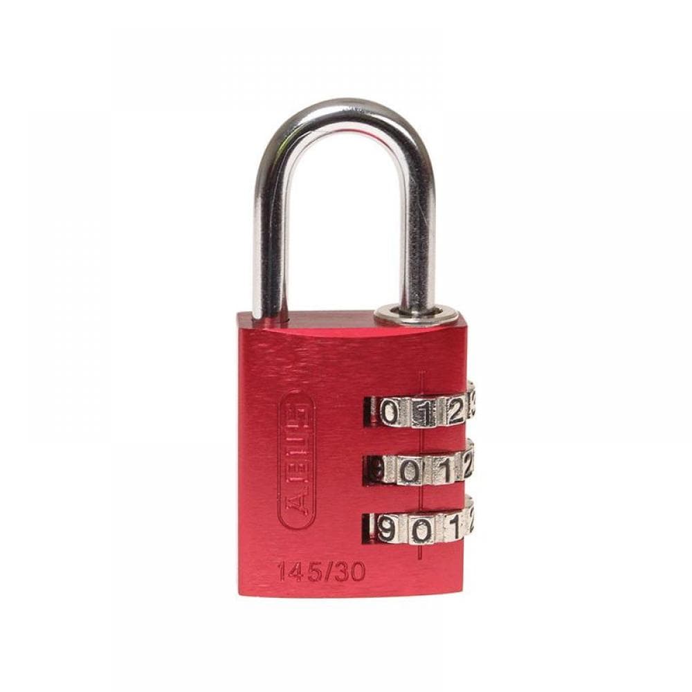 Abus Mechanical 46578 145/30 30Mm Aluminium Combination Padlock Red 46578