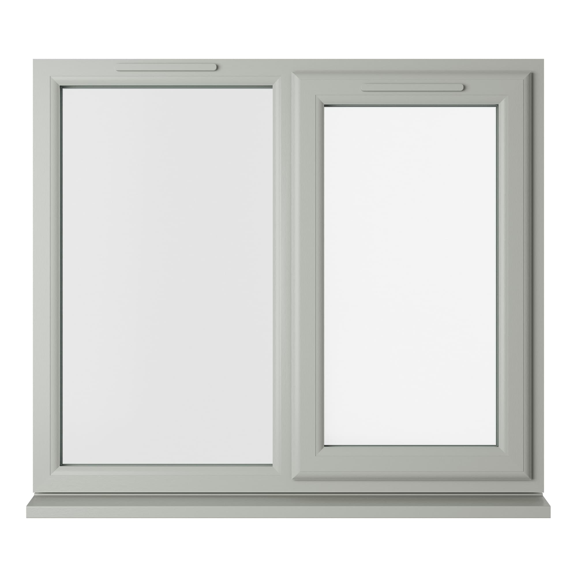 Crystal Double Glazed uPVC Window Agate/White Right Hung 1115mm x 1109mm Clear