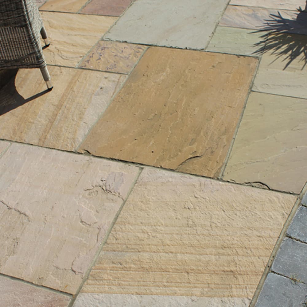 Talasey Harvest Buff Classicstone Calibrated Indian Sandstone Paving, 900x600x18mm