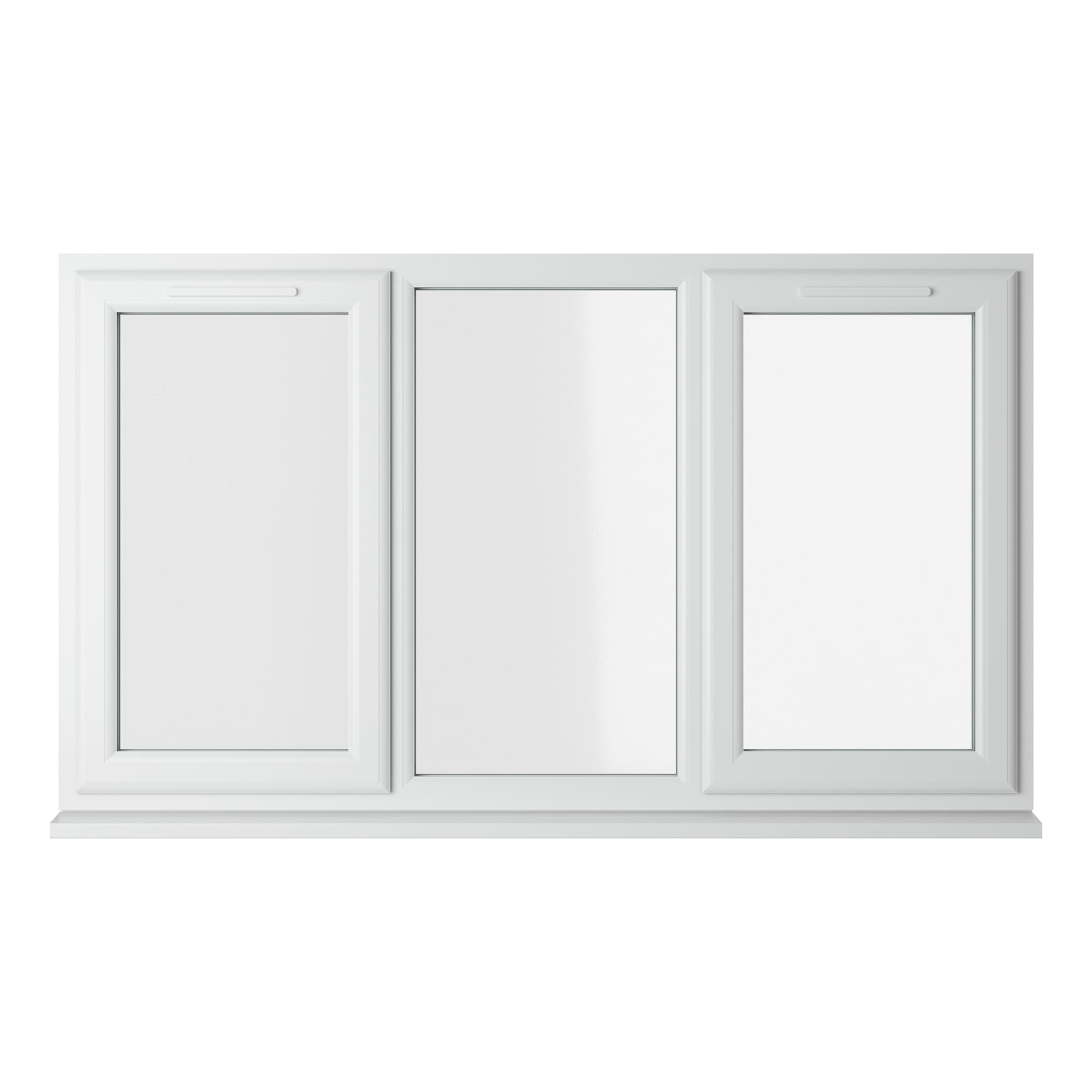 Crystal Triple Glazed uPVC Window White Left & Right Hung 1770 x 965mm Clear