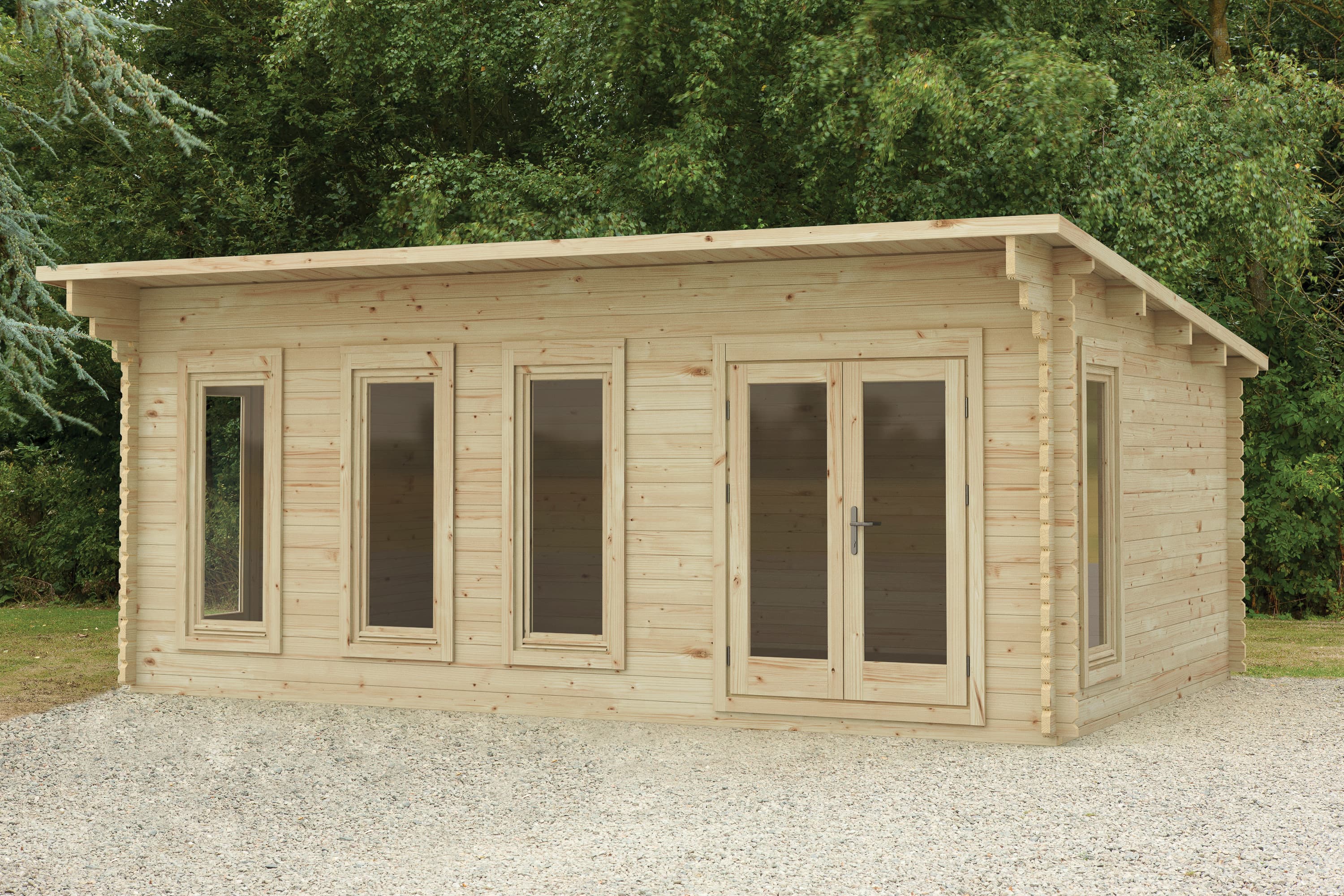 Forest Garden 6 x 4m Wolverley Log Cabin No Underlay Installed