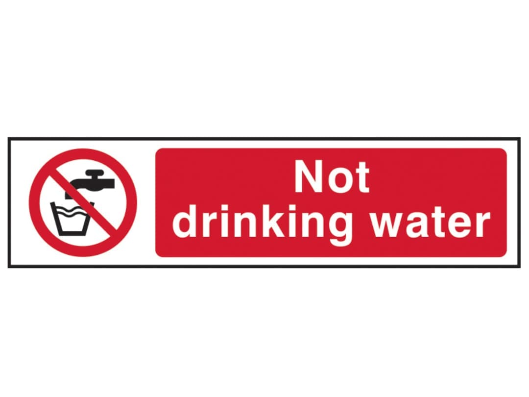 Scan Not Drinking Water - PVC Sign 200 x 50mm 5051