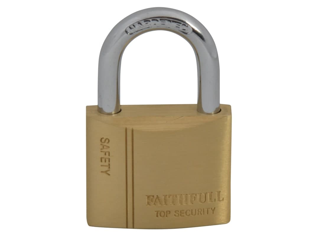Faithfull Brass Padlock 40mm 3 Keys FAIPLB40