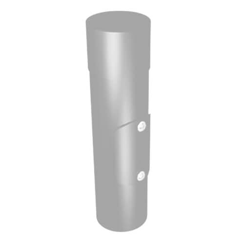 Aluminium Round Swaged Access Pipe - 63mm PPC Finish