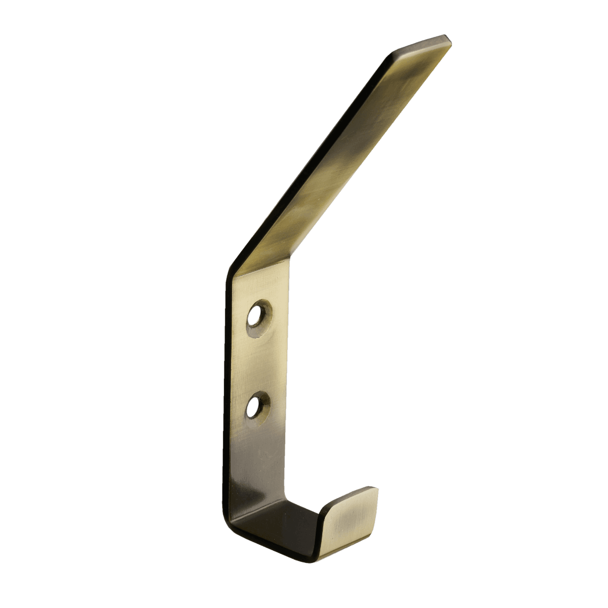 General Utility Hat & Coat Hook - Antique Brass - 130mm - Wall/Door/Wood Mountable - Decohooks