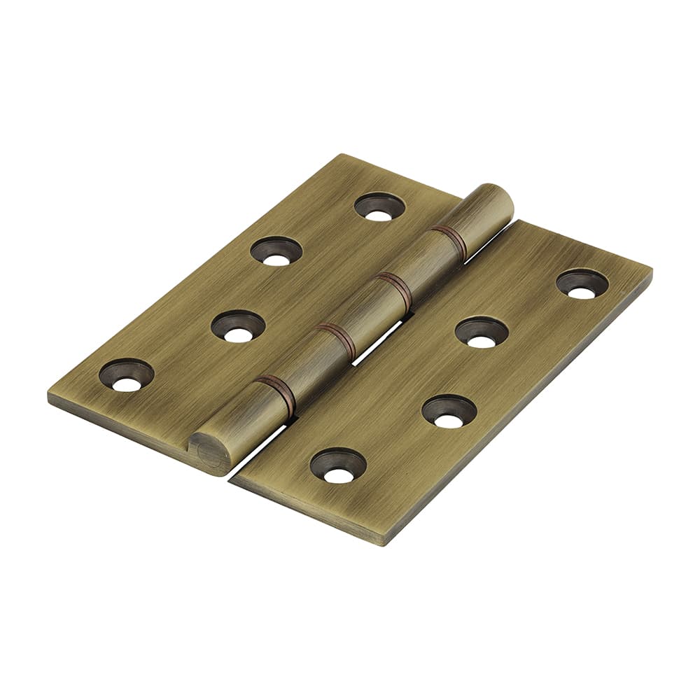 Timco 234910 Double Phosphor Bronze Washered Hinges - Solid Brass - Antique Brass 102 X 75