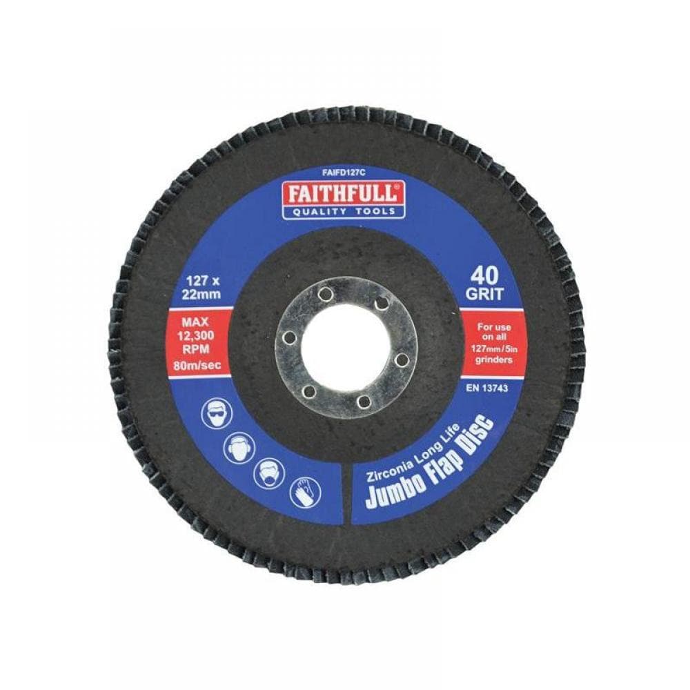 Faithfull Abrasive Jumbo Flap Disc 127Mm Fine