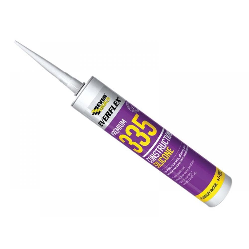 Everbuild Sika 486139 Everflex® 335 Construction Silicone Grey 295Ml