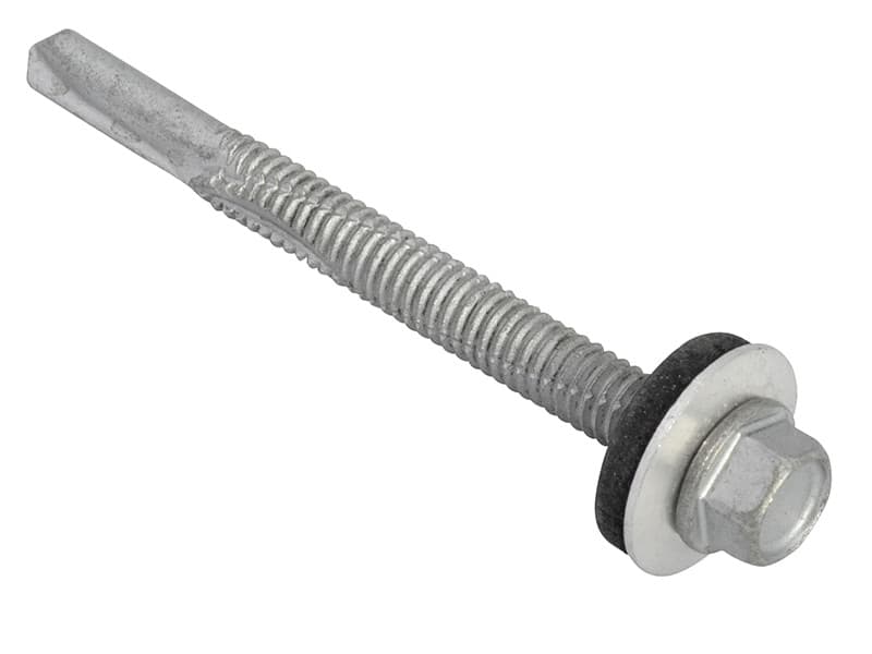 Forgefix TFHH5560 Techfast Hex Head Roofing Screw Self-Drill Heavy Section 5.5 X 60Mm Pack 50