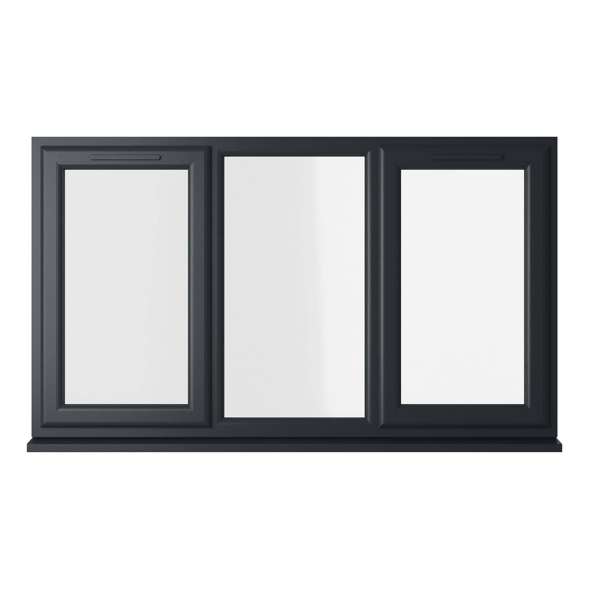 Crystal Double Glazed uPVC Grey/White Window Left & Right Hung 1770mm x 1040mm Clear
