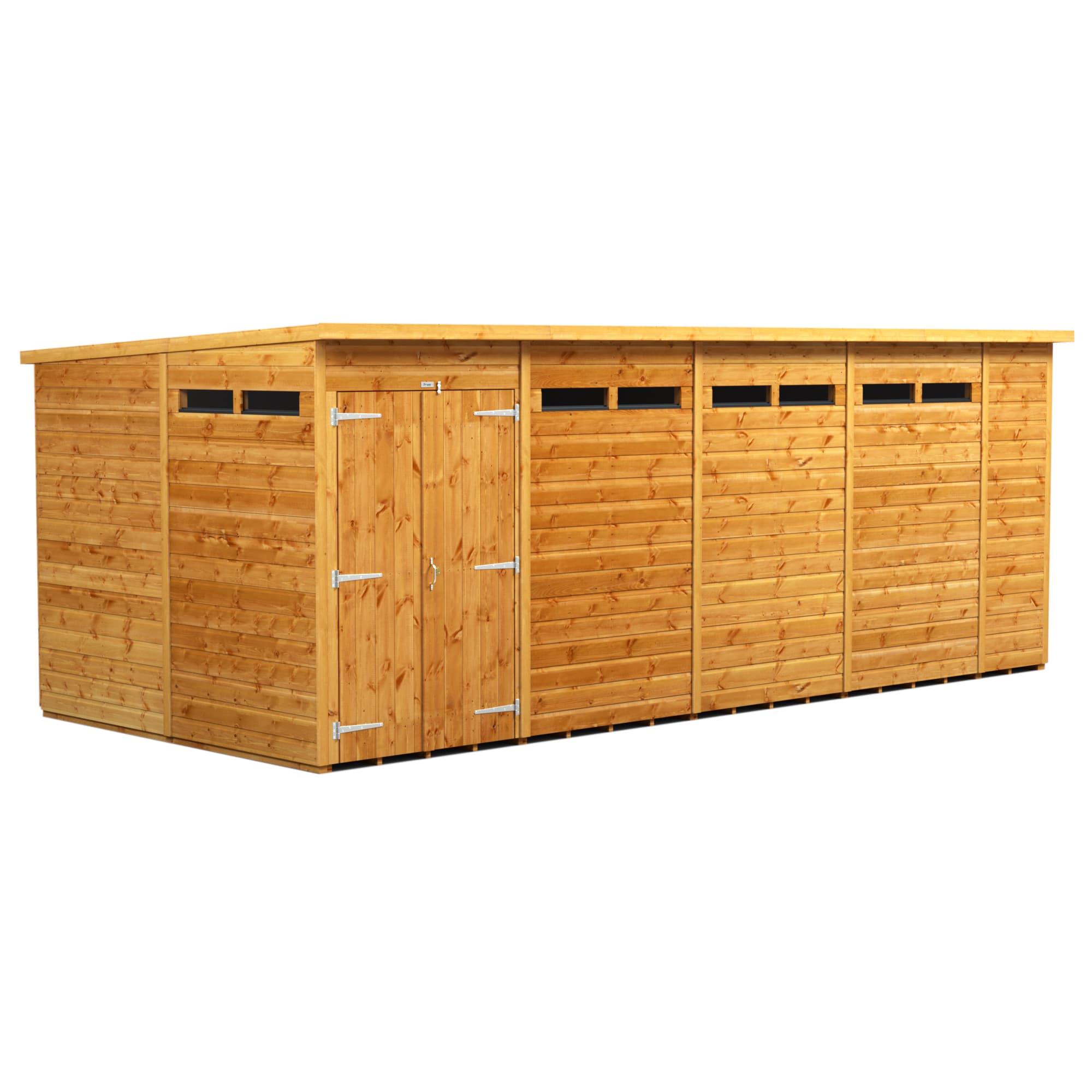 Powersheds 18 x 8 Power Pent Double Door Security Shed