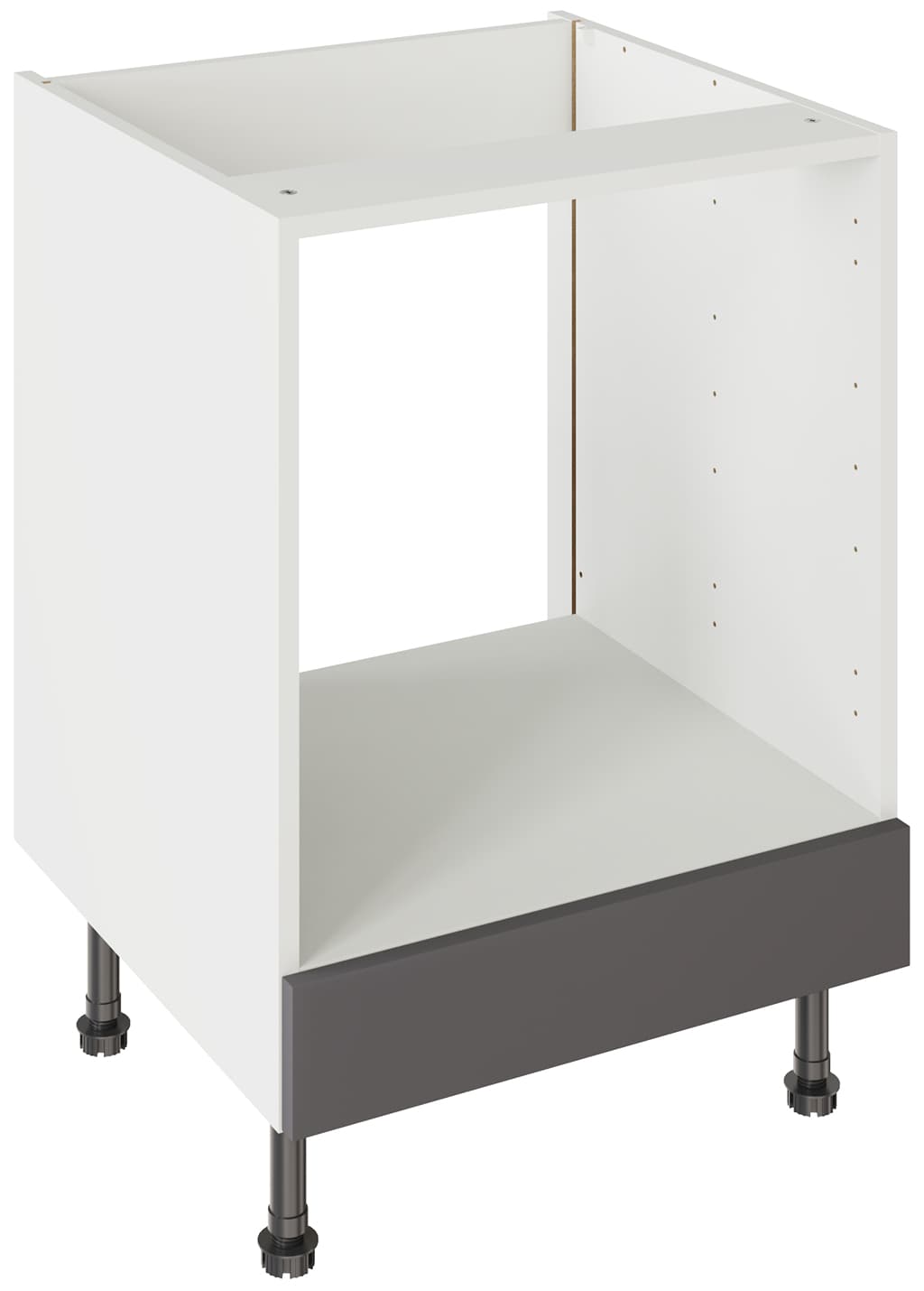 Kitchen Kit Flatpack Built Under Oven Housing Unit J-pull Ultra Matt Graphite 600mm - FKKJ0905