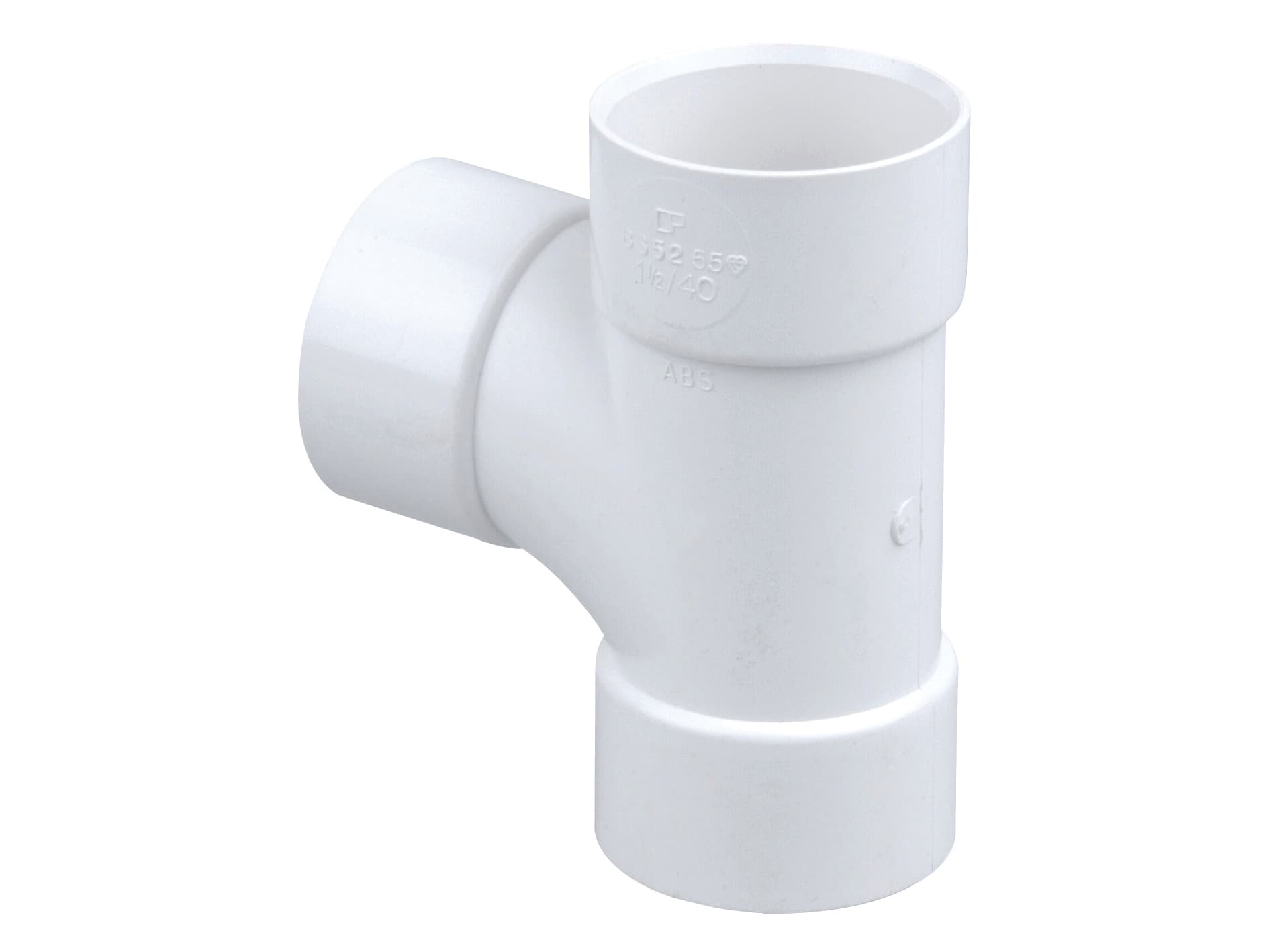 Wavin OsmaWeld tee 87.5 degree 50mm white
