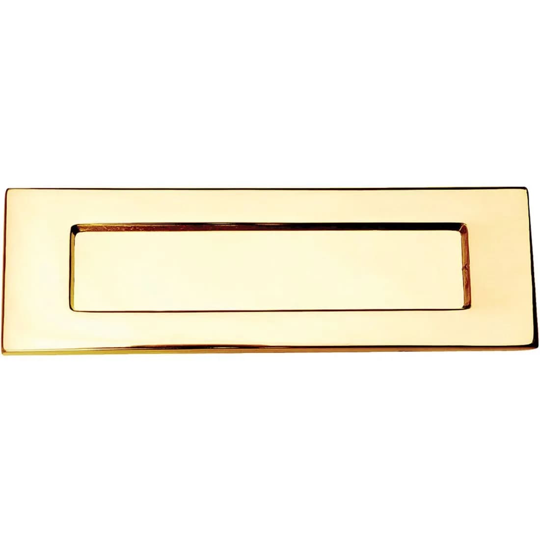 Victorian Letter Plate Polished Brass 254 X 76Mm