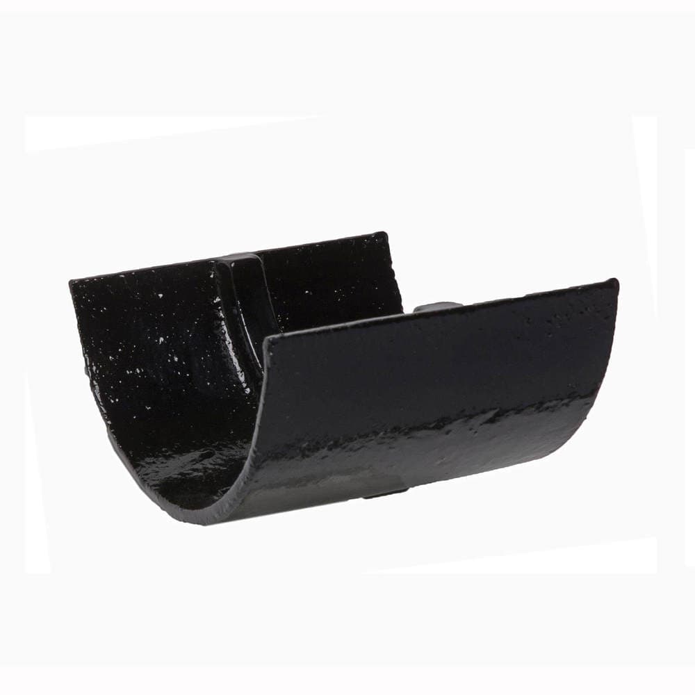 Hargreaves Premier Cast Iron Half Round Gutter Union - 125mm Black