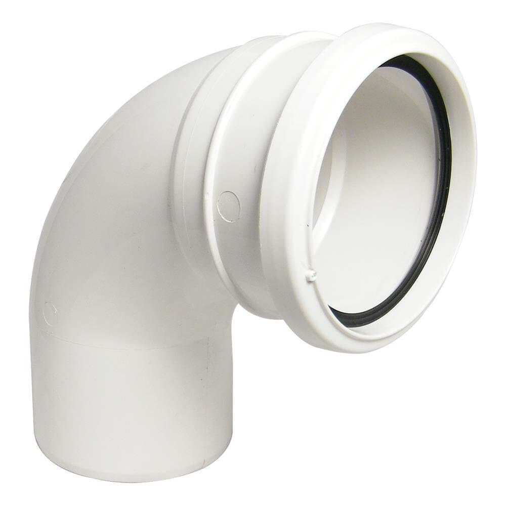 FloPlast Industrial/ Xtraflo Downpipe Single Socket Bend - 92.5 Degree x 110mm White