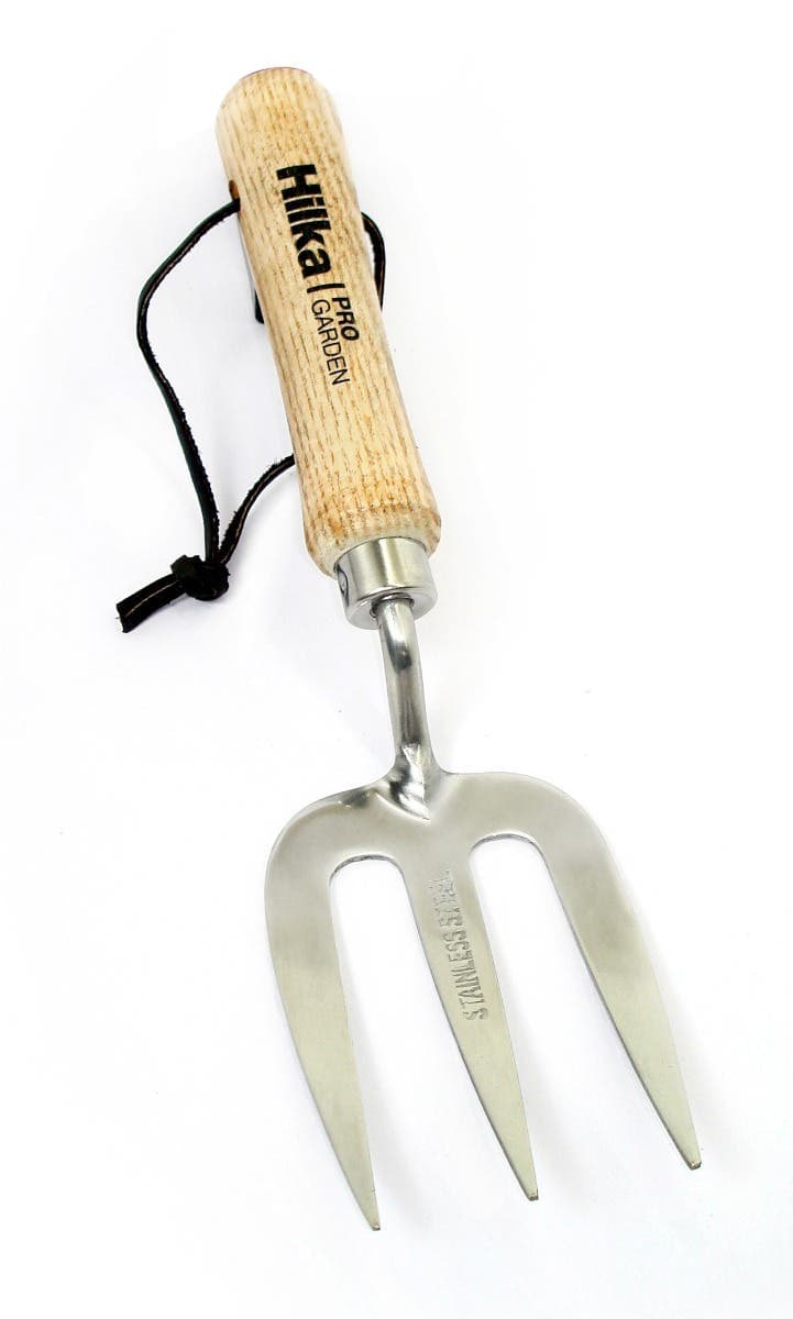 Hilka Gardening Hand Fork - Stainless Steel - Hardwood Handle
