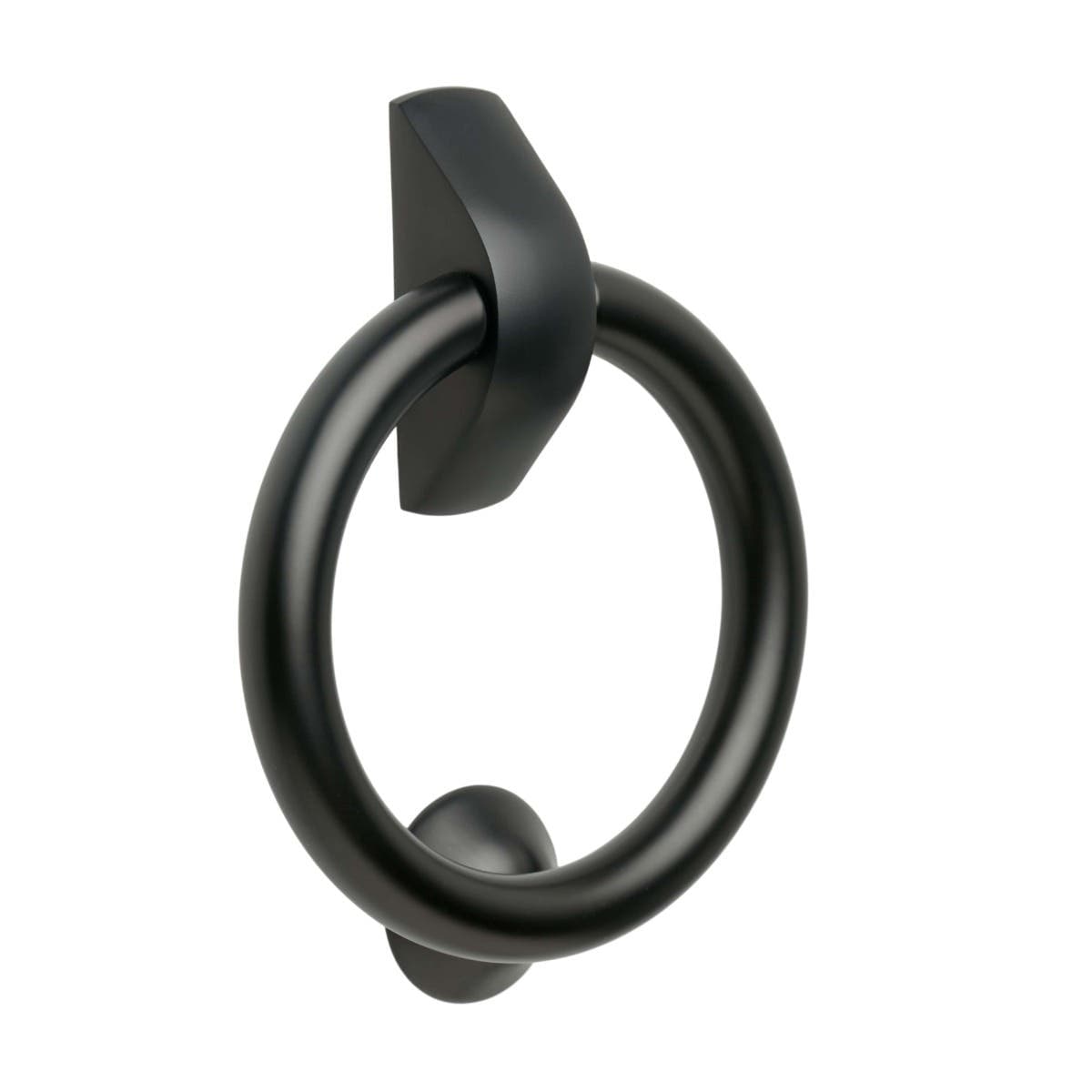 Ring Shape Door Knocker - Matt Black - 110 x 143mm - Hardware Solutions