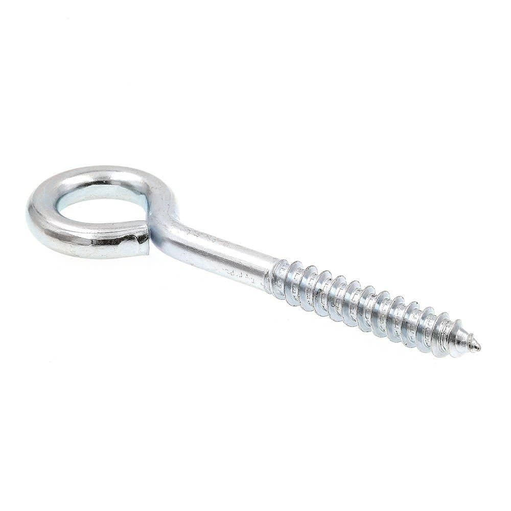Steel Screw Eyes - 75mm x M18 - Zinc Plated - Pack of 15 - Hardware Solutions