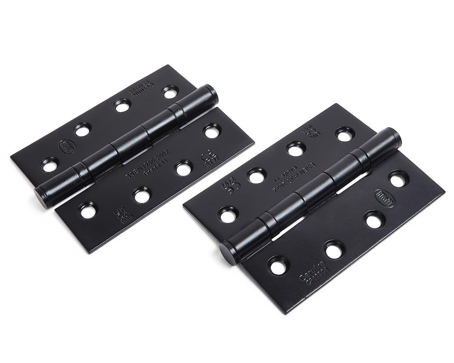 Steel Ball Bearing Hinge - UKCA/CE Certified - Fire Tested - 4″ - Matte Black - Hardware Solutions