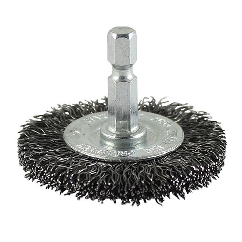 Timco 75SWC Drill Wheel Brush - Crimped Steel Wire 75Mm Blister Pack 1