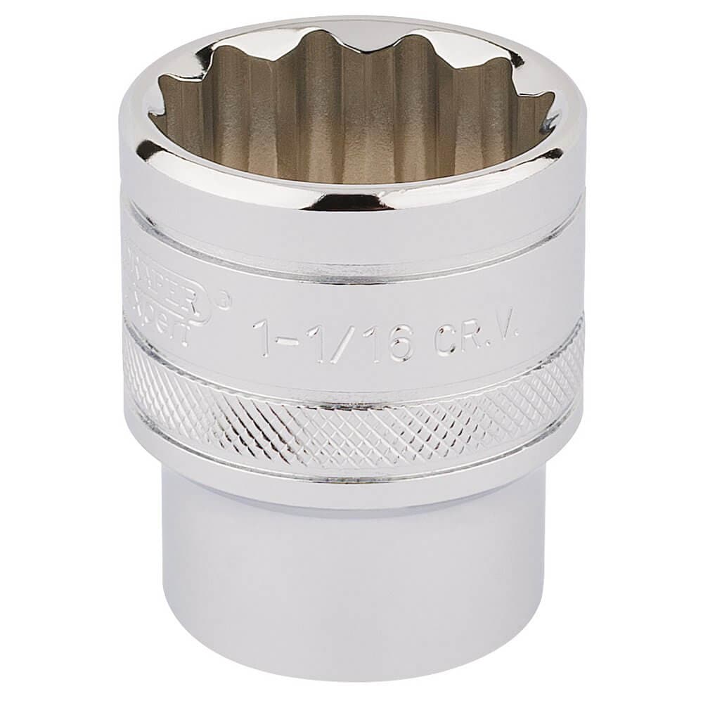 Draper Expert 33726 Hi-Torq® 12 Point Socket 1/2in Sq. Dr. 1.1/16in each