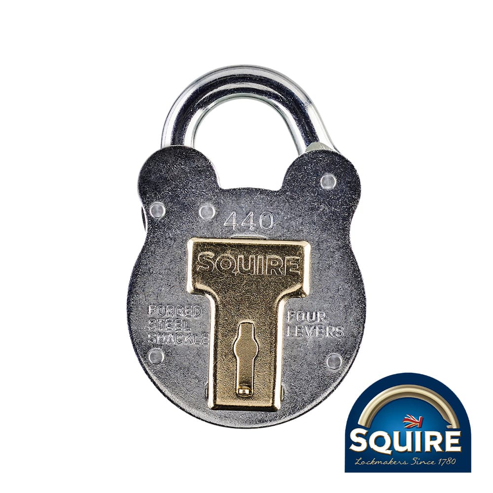Squire SQR701943 Old English 4 Lever Padlock - 440 40Mm Blister Pack 1