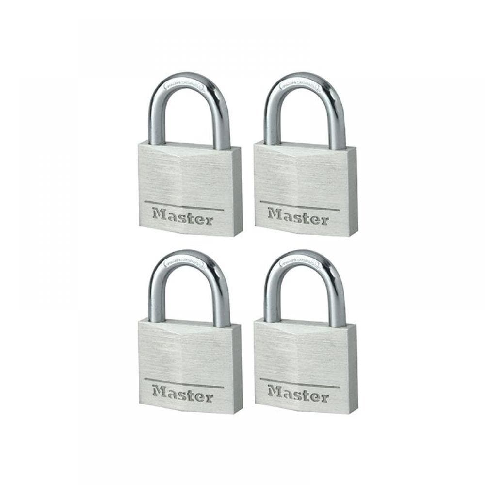 Master Lock 9140EURQNOP Aluminium 40Mm Padlock 4-Pin - Keyed Alike X 4