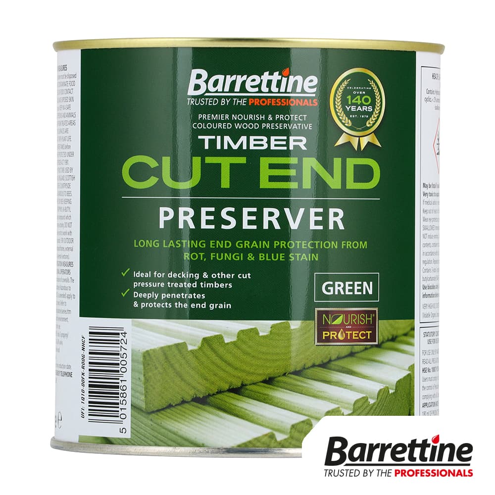 Barrettine Timber Cut End Preserver - Green Tin 1 TEGR001