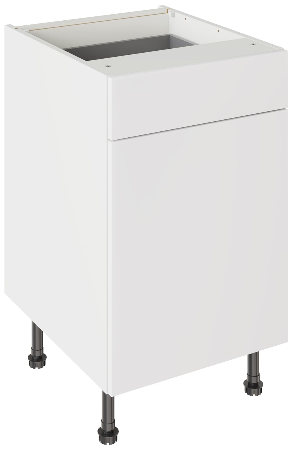 Flatpack 800 Blind Corner Base Kitchen Cabinet Slab Super Gloss White